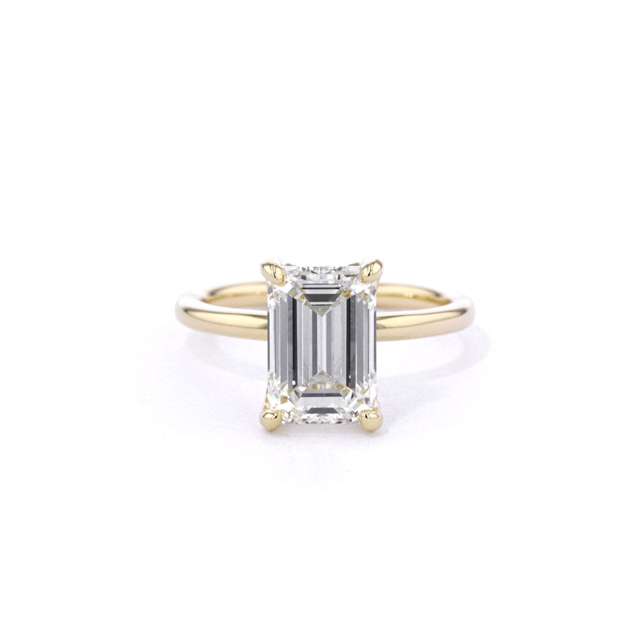1.6mm Samantha Emerald High Polish Engagement Rings Princess Bride Diamonds