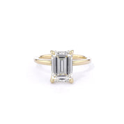 1.6mm Samantha Emerald High Polish Engagement Rings Princess Bride Diamonds