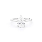 1.6mm Samantha Pear High Polish Engagement Rings Princess Bride Diamonds