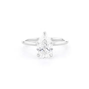 1.6mm Samantha Pear High Polish Engagement Rings Princess Bride Diamonds 