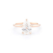 1.6mm Samantha Pear High Polish Engagement Rings Princess Bride Diamonds