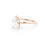 1.6mm Samantha Pear High Polish Engagement Rings Princess Bride Diamonds