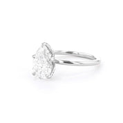 1.6mm Samantha Pear High Polish Engagement Rings Princess Bride Diamonds