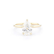 1.6mm Samantha Pear High Polish Engagement Rings Princess Bride Diamonds