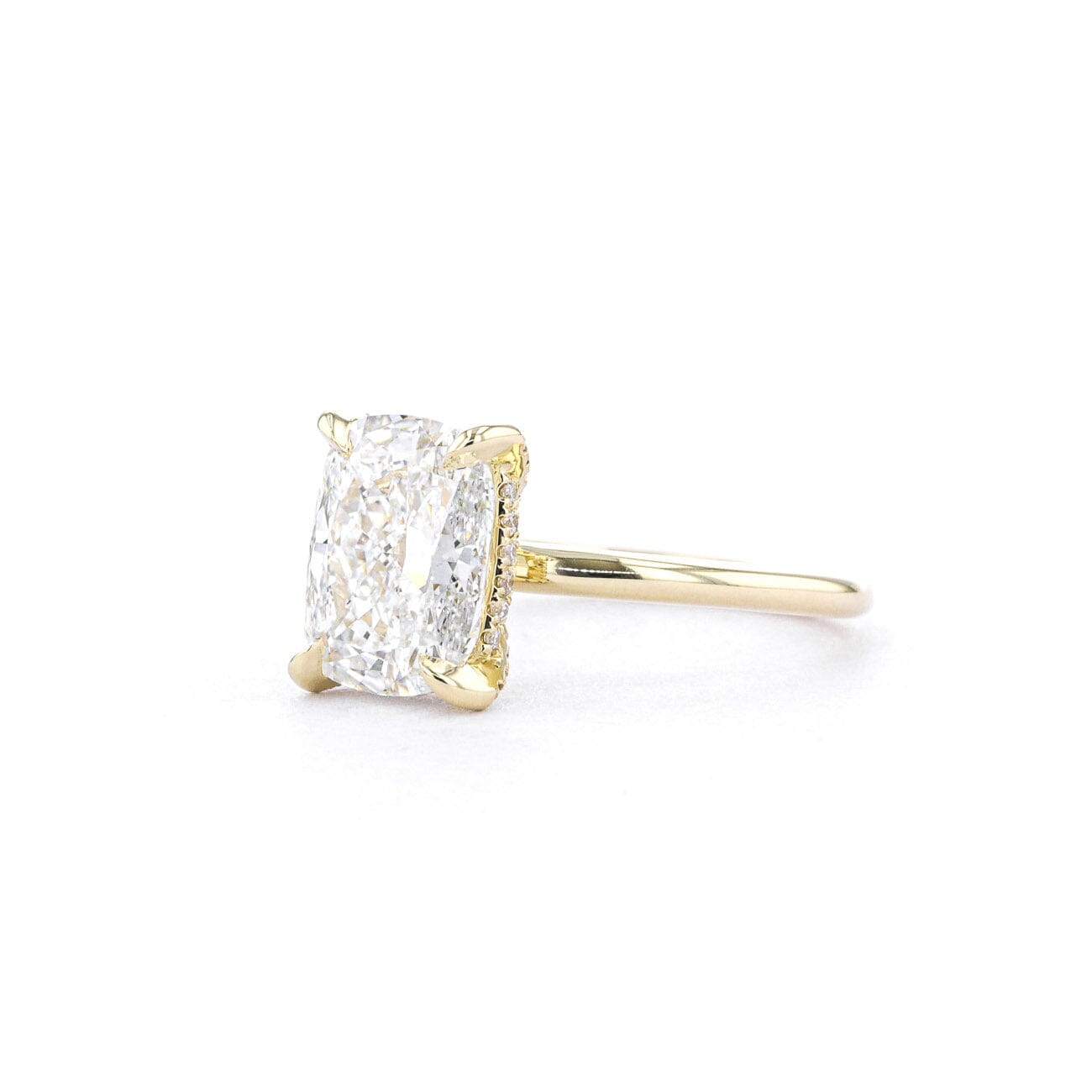 1.6mm Shelby Cushion High Polish Engagement Rings Princess Bride Diamonds