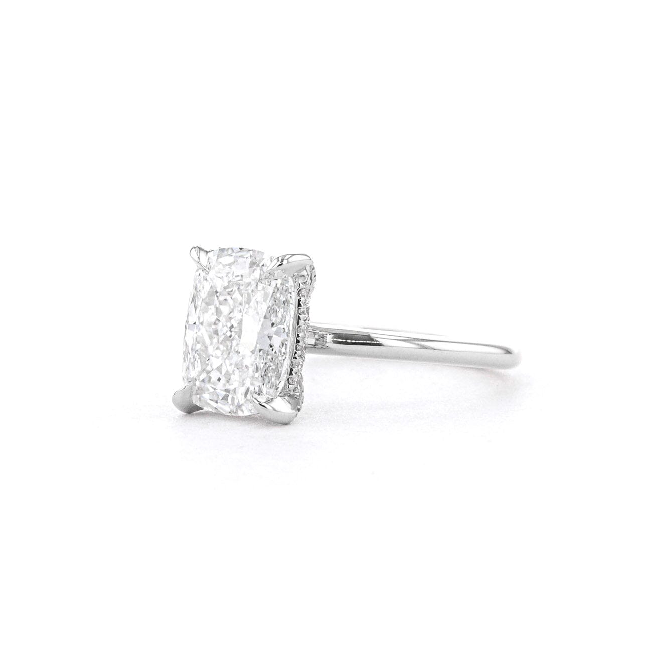 1.6mm Shelby Cushion High Polish Engagement Rings Princess Bride Diamonds