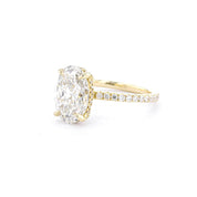 1.6mm Shelby Oval Engagement Rings Princess Bride Diamonds