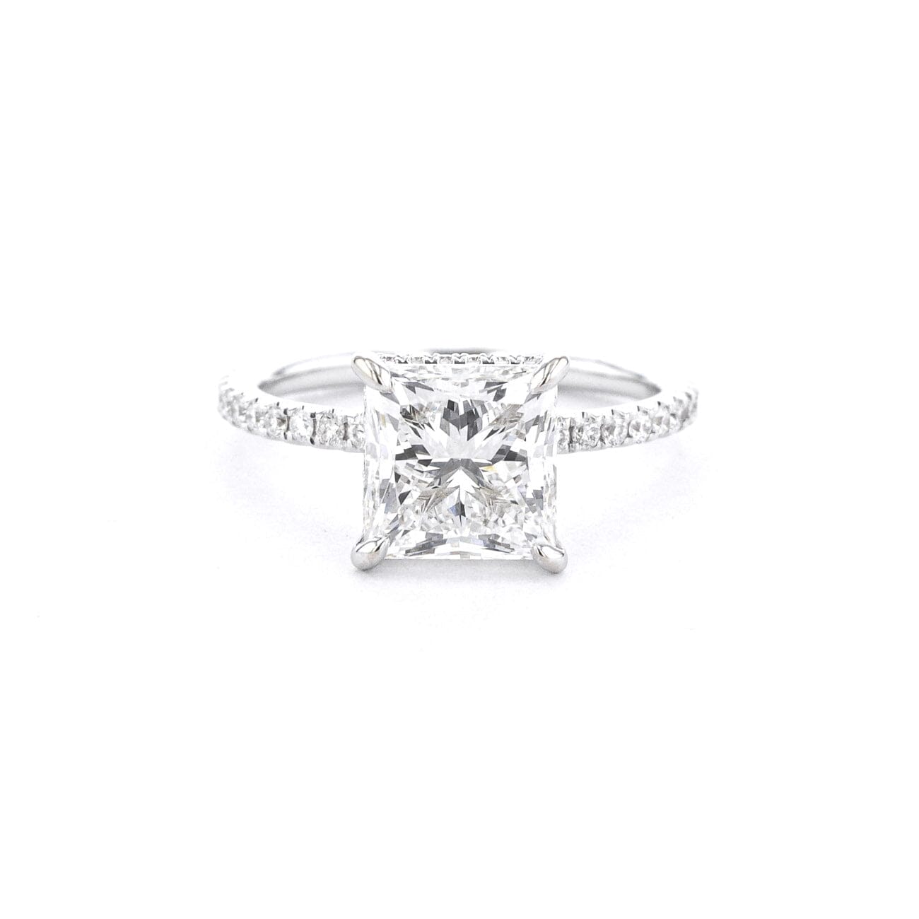 1.6mm Stephanie Princess Cut Engagement Rings Princess Bride Diamonds