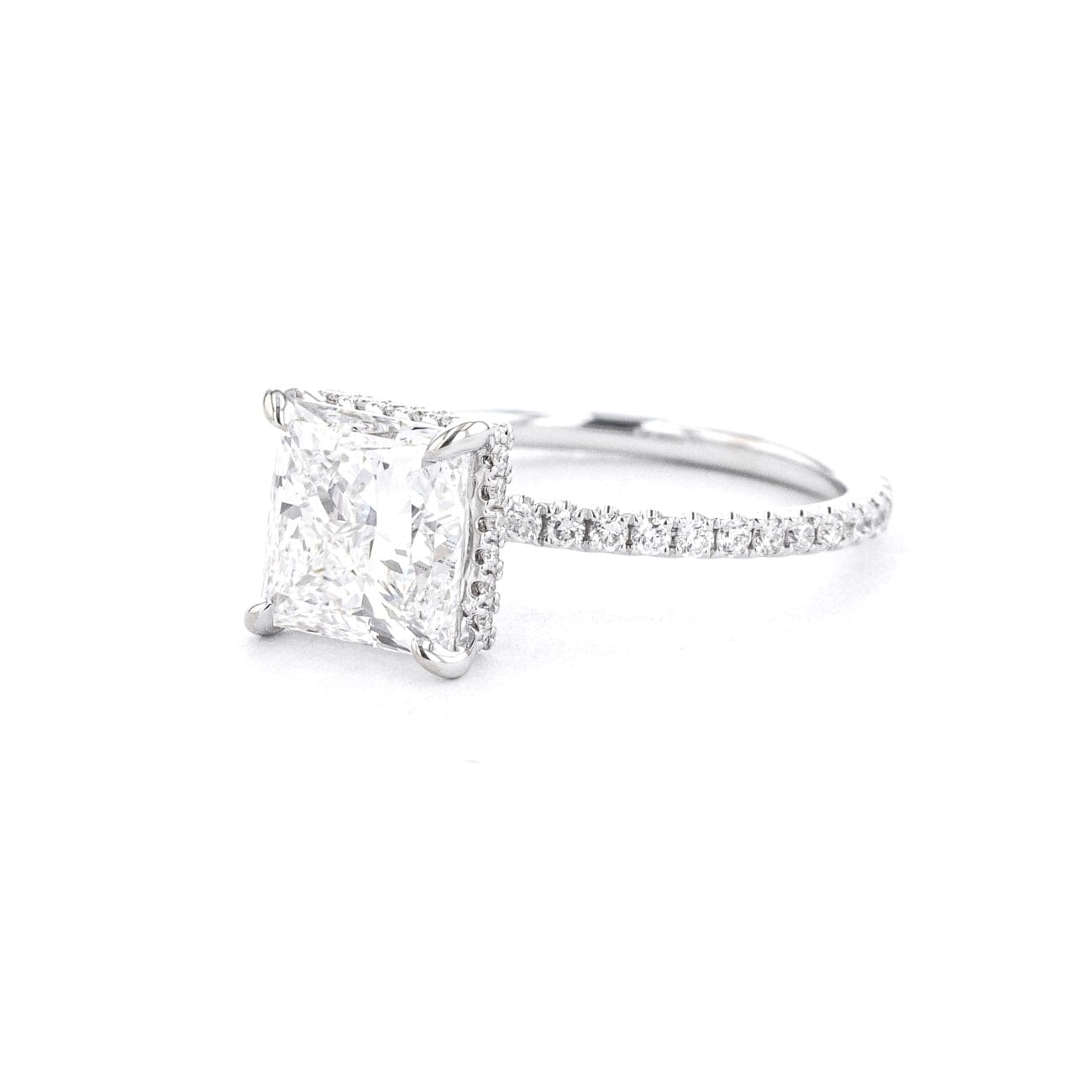 1.6mm Stephanie Princess Cut Engagement Rings Princess Bride Diamonds