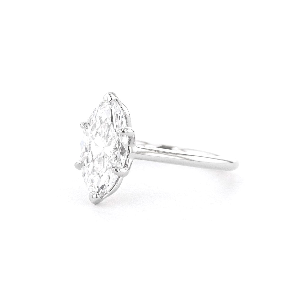 1.6mm Victoria Marquise High Polish Engagement Rings Princess Bride Diamonds