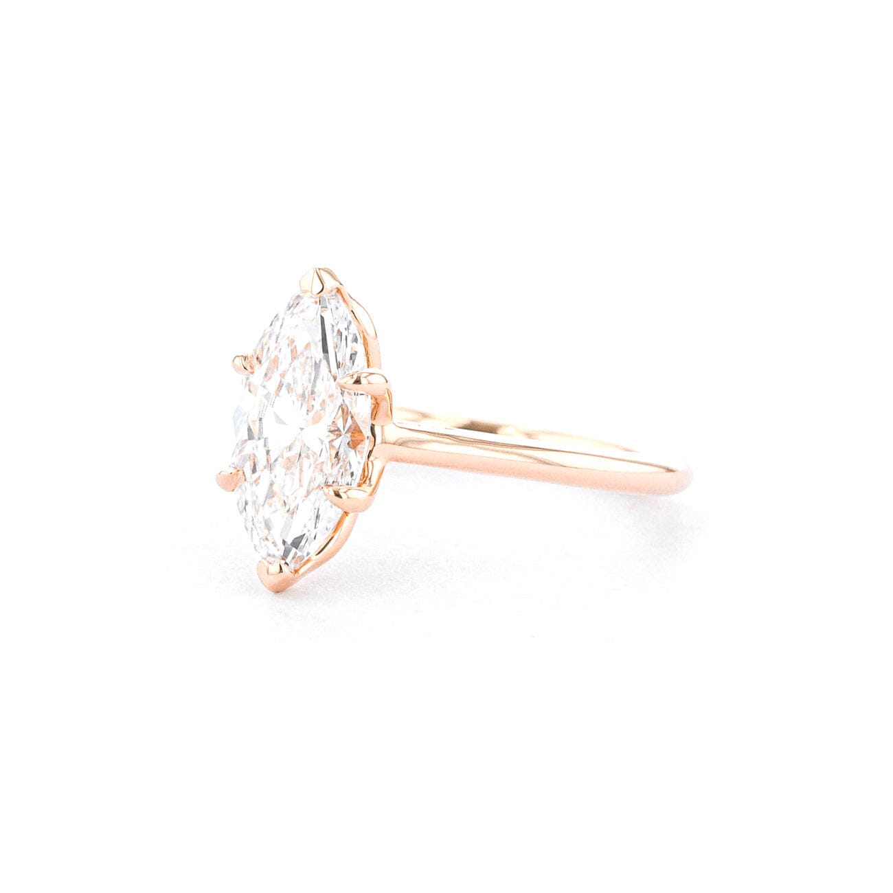 1.6mm Victoria Marquise High Polish Engagement Rings Princess Bride Diamonds