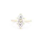 1.6mm Victoria Marquise High Polish Engagement Rings Princess Bride Diamonds