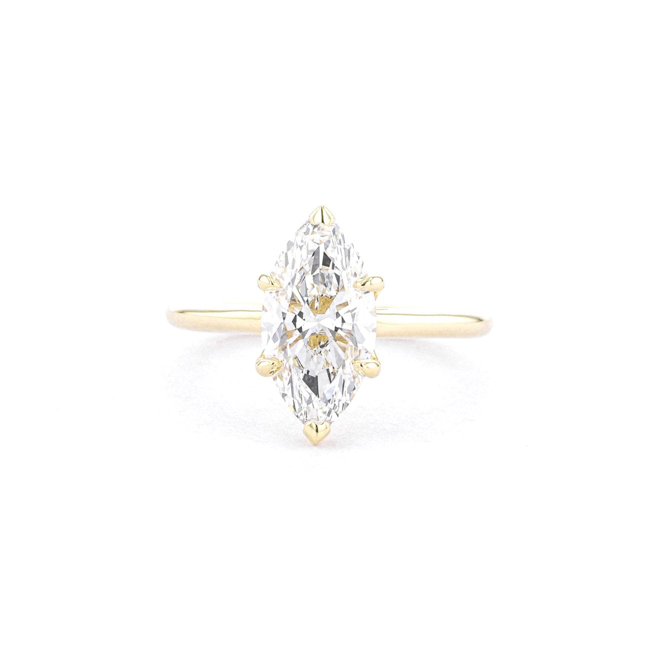 1.6mm Victoria Marquise High Polish Engagement Rings Princess Bride Diamonds