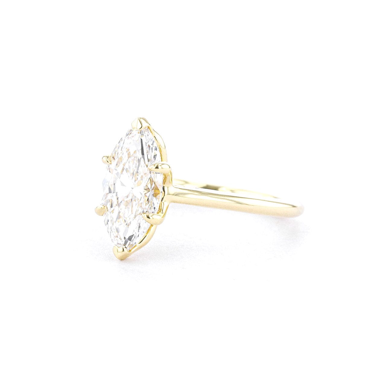 1.6mm Victoria Marquise High Polish Engagement Rings Princess Bride Diamonds