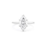 1.6mm Victoria Marquise High Polish Engagement Rings Princess Bride Diamonds