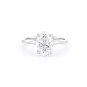 1.6mm Victoria Oval High Polish Engagement Rings Princess Bride Diamonds