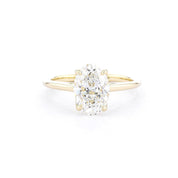 1.6mm Victoria Oval High Polish Engagement Rings Princess Bride Diamonds