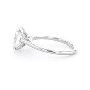1.6mm Victoria Oval High Polish Engagement Rings Princess Bride Diamonds