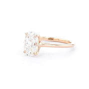 1.6mm Victoria Oval High Polish Engagement Rings Princess Bride Diamonds