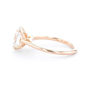 1.6mm Victoria Oval High Polish Engagement Rings Princess Bride Diamonds