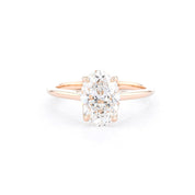 1.6mm Victoria Oval High Polish Engagement Rings Princess Bride Diamonds