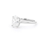 1.6mm Victoria Oval High Polish Engagement Rings Princess Bride Diamonds