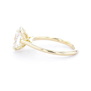 1.6mm Victoria Oval High Polish Engagement Rings Princess Bride Diamonds