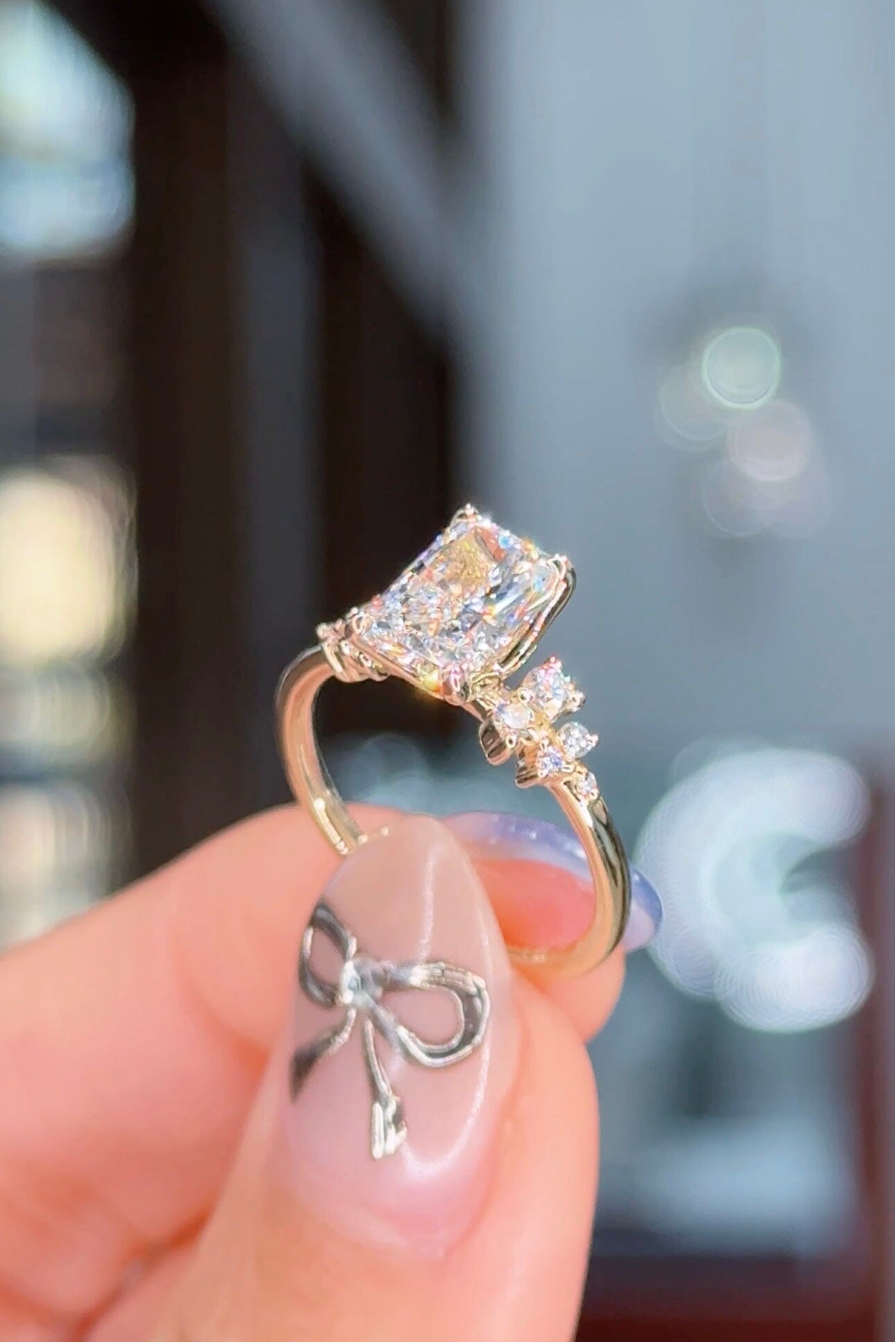 1.71ct D-VS1 Radiant Lab Diamond Nova Engagement Rings Princess Bride Diamonds