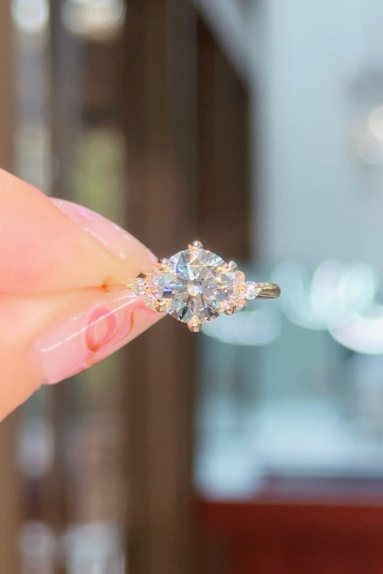 1.72ct D-VS1 Round Lab Diamond Lindsey Engagement Rings Princess Bride Diamonds