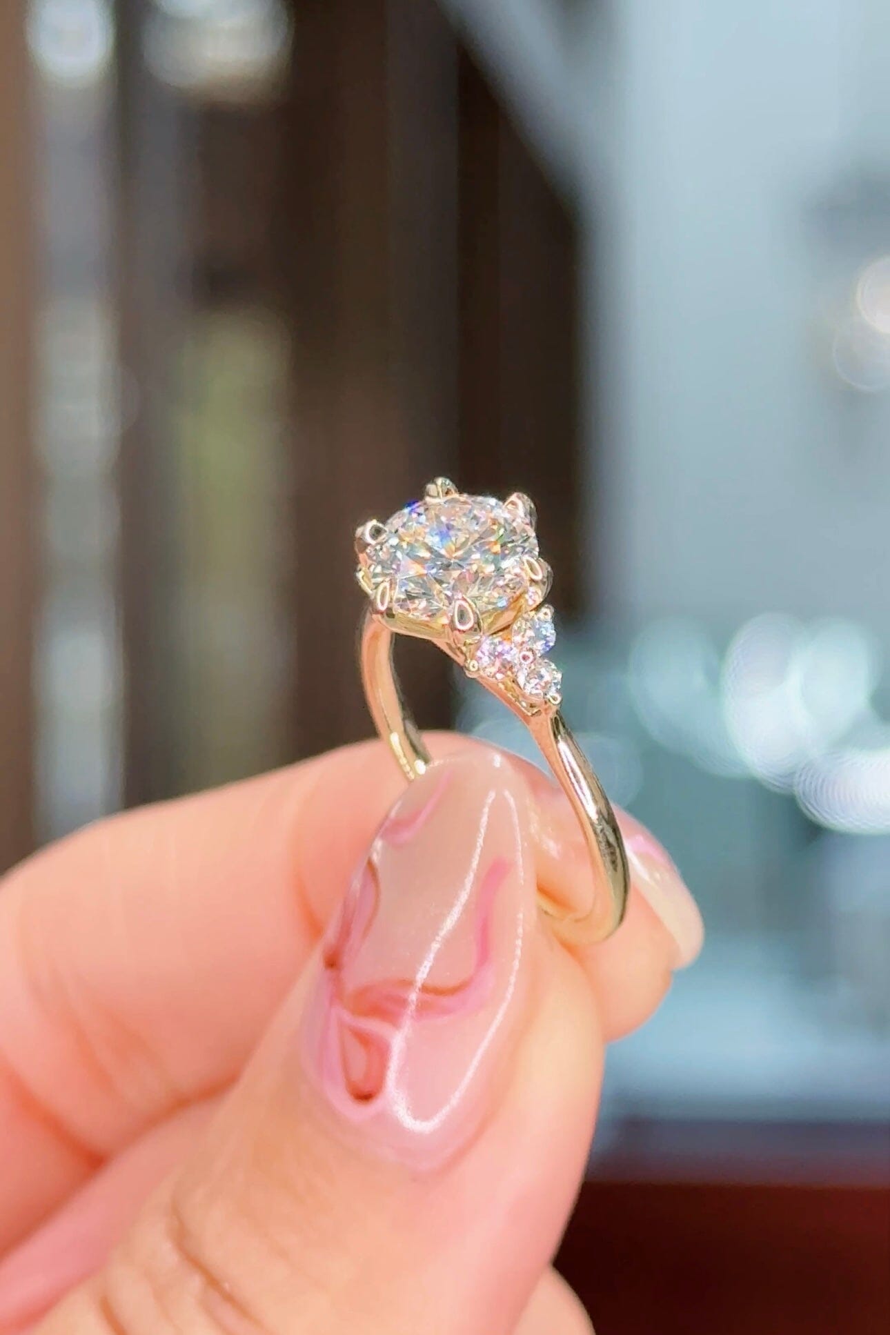 1.72ct D-VS1 Round Lab Diamond Lindsey Engagement Rings Princess Bride Diamonds