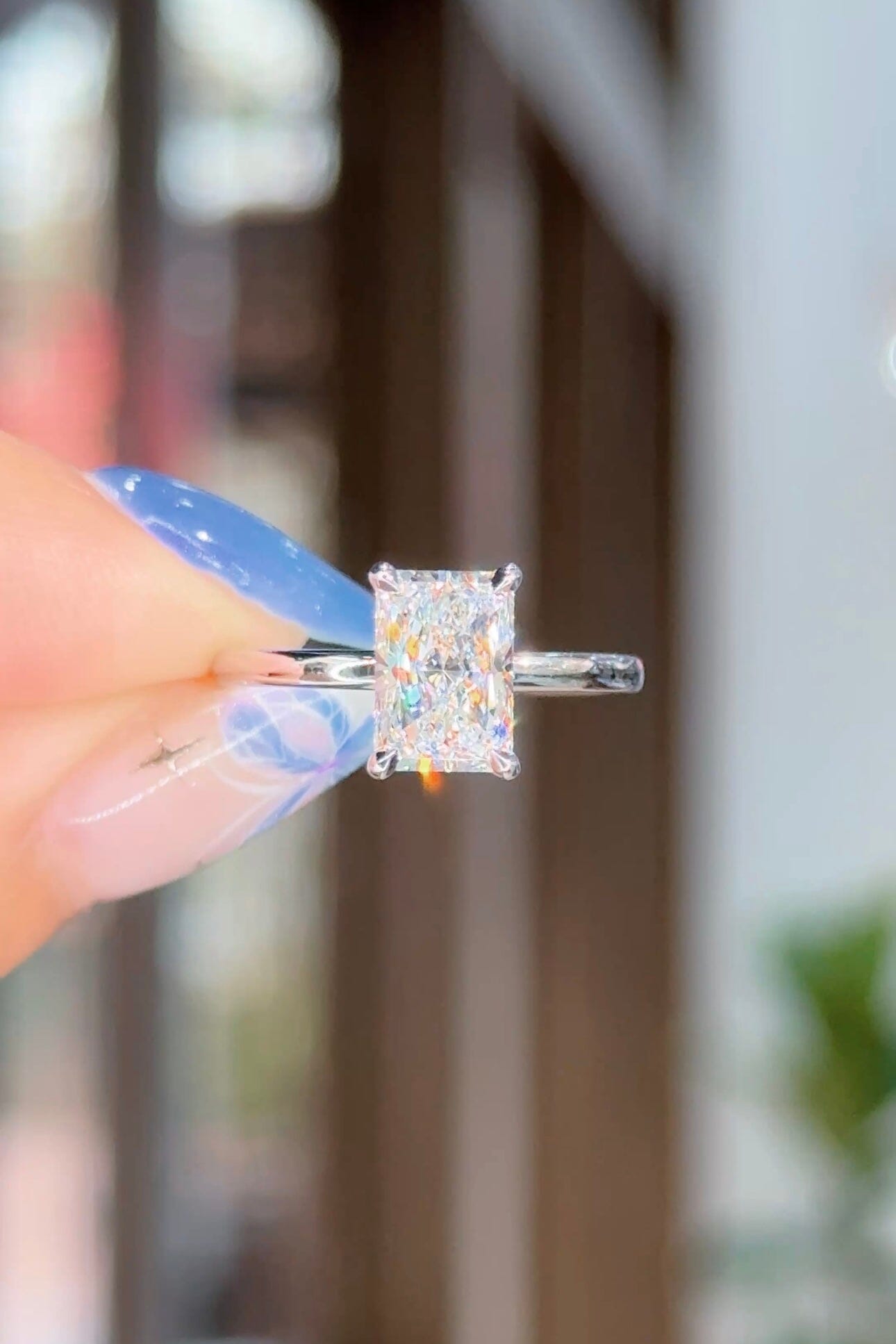 1.73ct D-VS1 Radiant Lab Diamond Leah Engagement Rings Princess Bride Diamonds