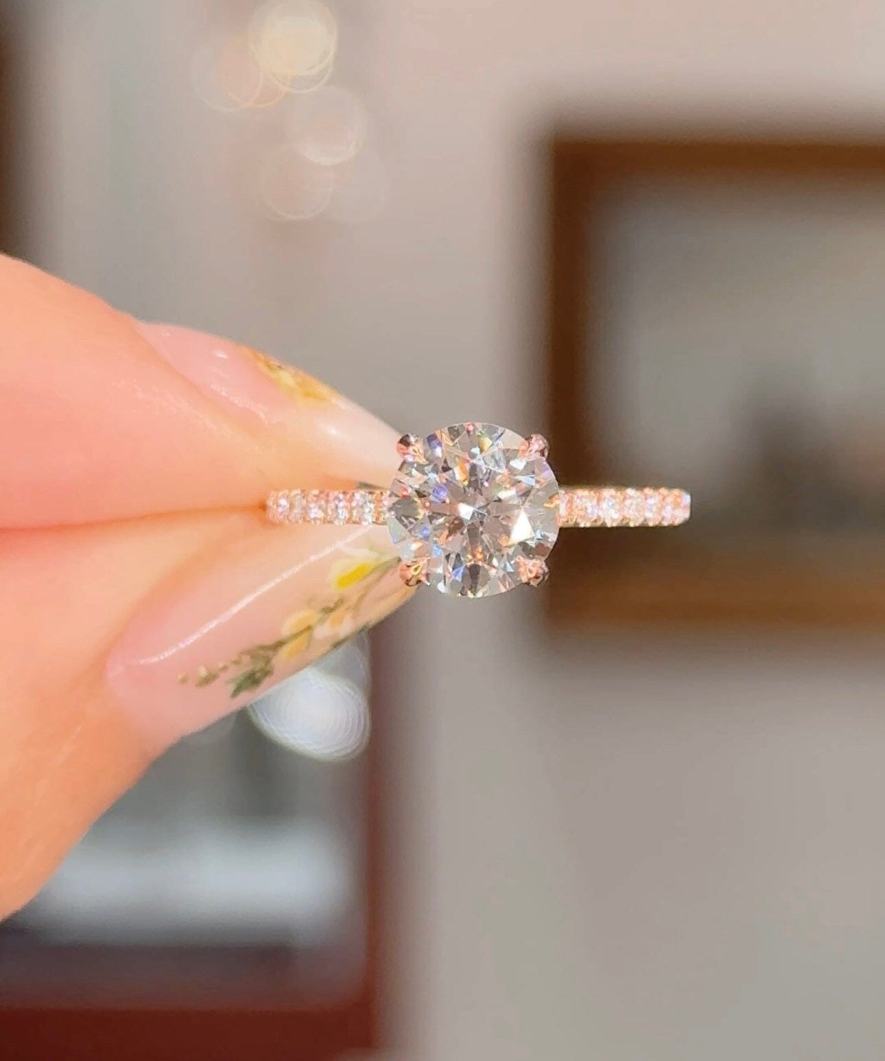 1.74ct E-VS2 Round Lab Diamond Stephanie Engagement Rings Princess Bride Diamonds 