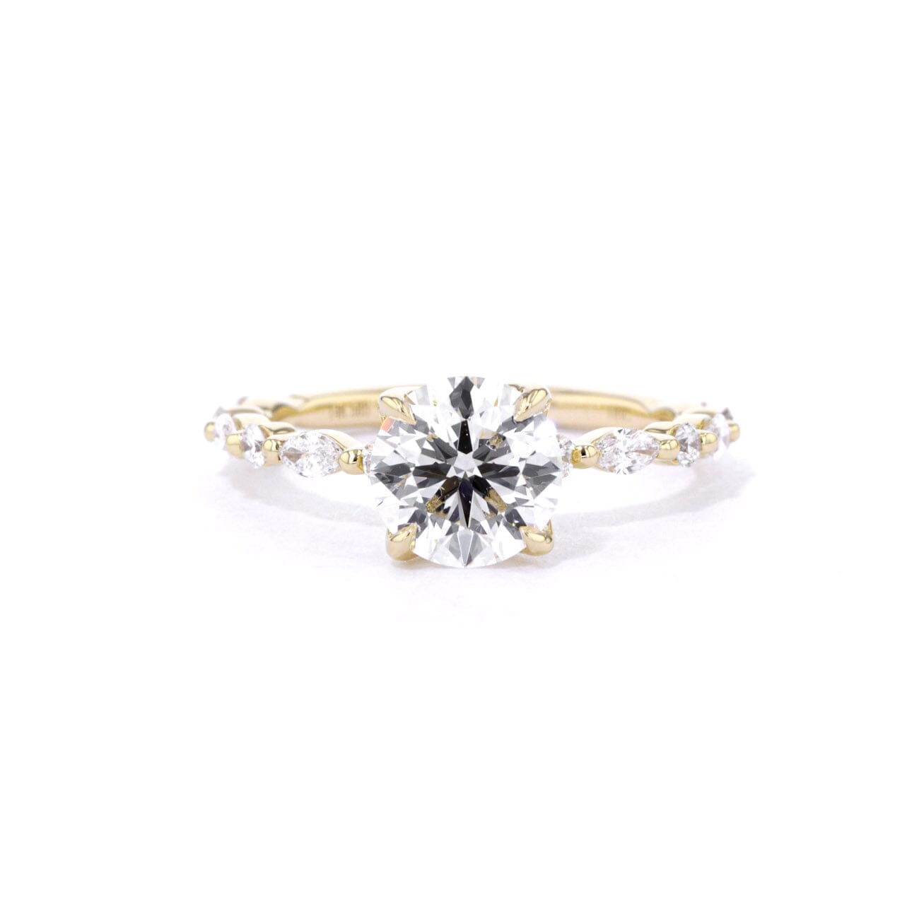 1.8mm Azalea Round Engagement Rings Princess Bride Diamonds