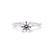 1.8mm Azalea Round Engagement Rings Princess Bride Diamonds