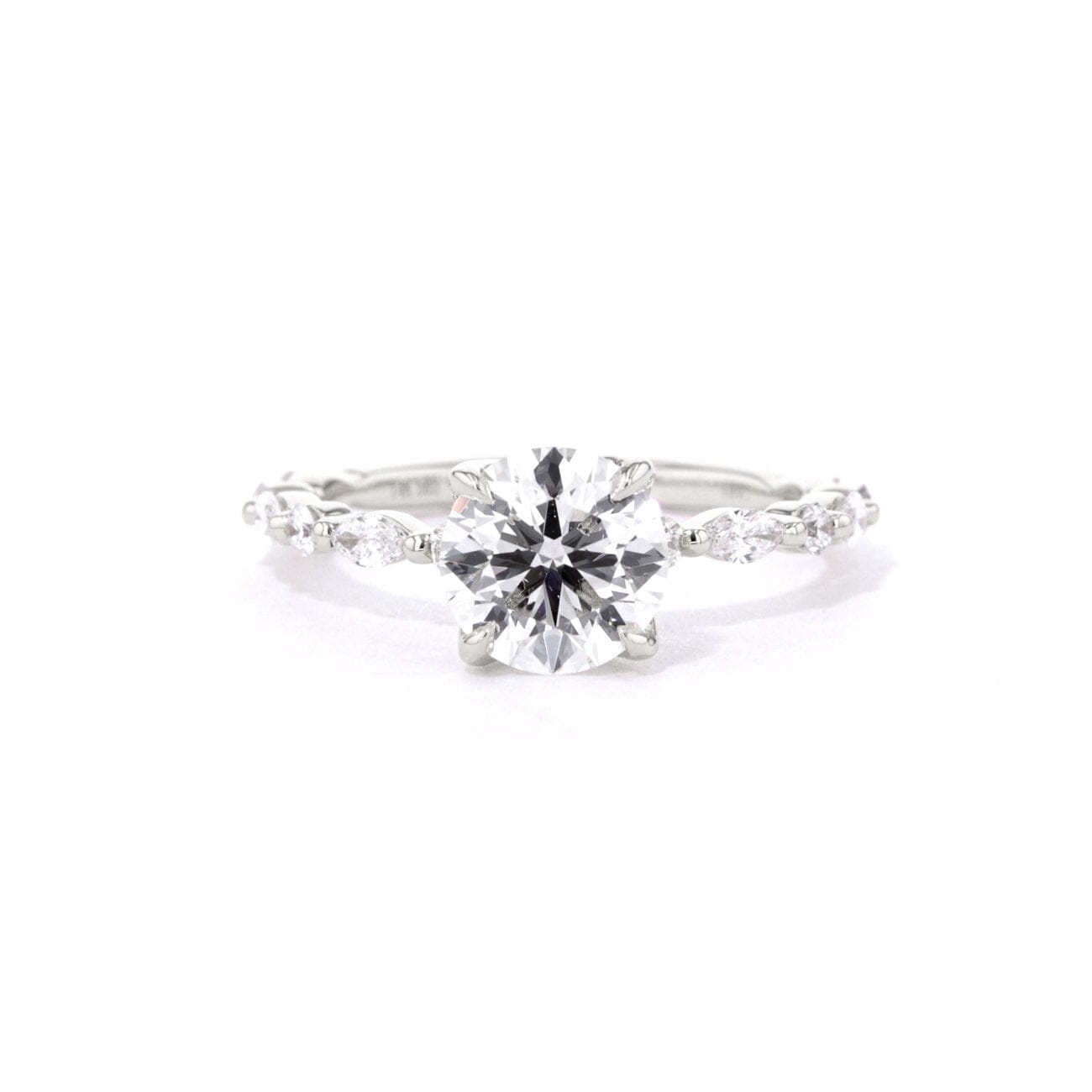 1.8mm Azalea Round Engagement Rings Princess Bride Diamonds