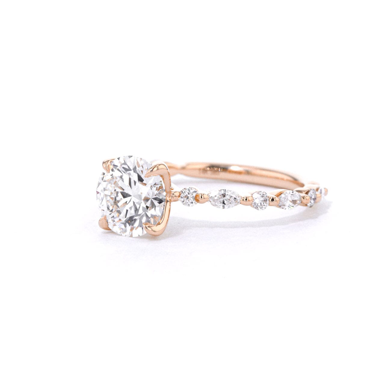 1.8mm Azalea Round Engagement Rings Princess Bride Diamonds