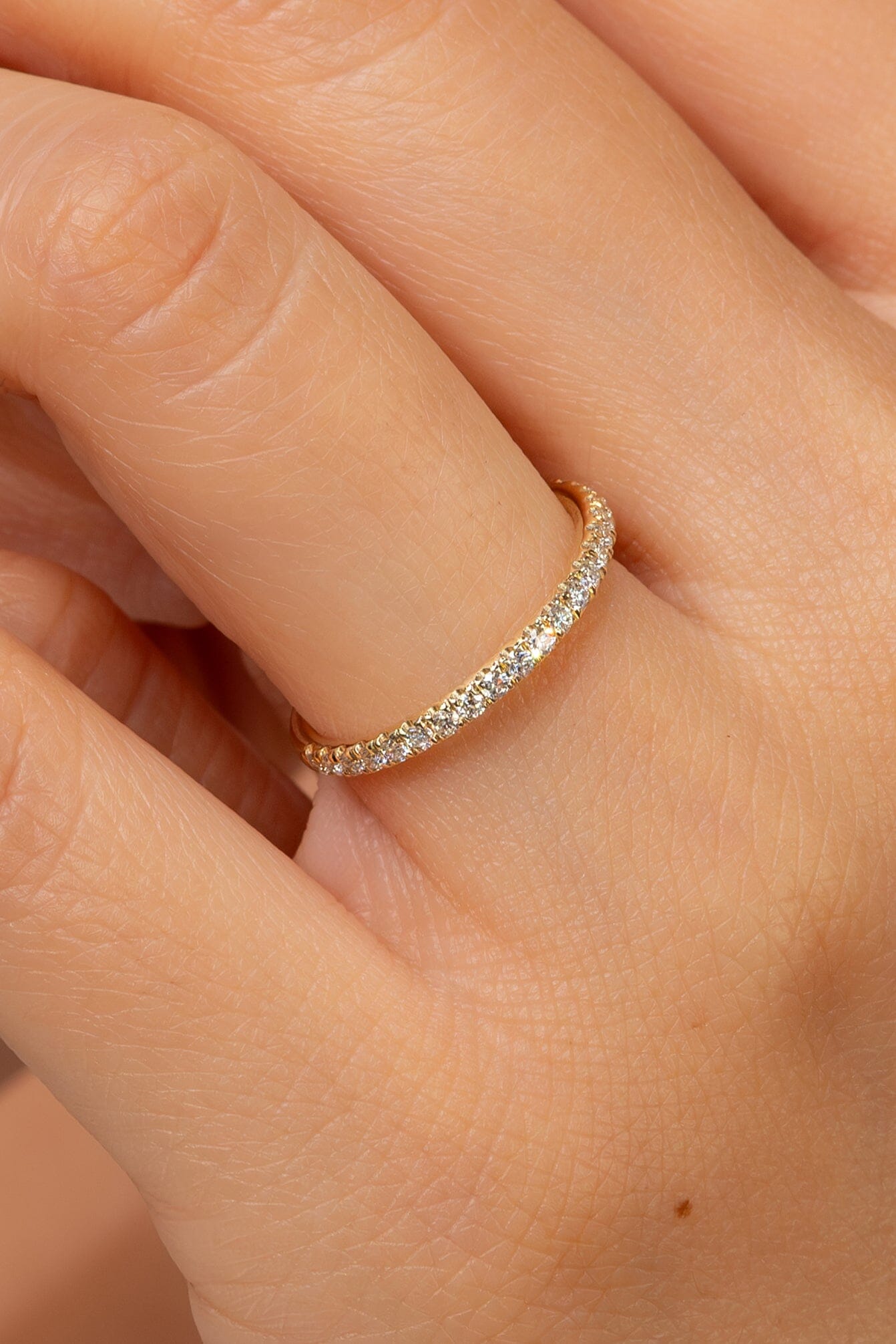 1.8mm Core Pavé Diamond Ring Rings Princess Bride Diamonds