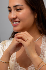 1.8mm Core Pavé Diamond Ring Rings Princess Bride Diamonds