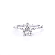 1.8mm Daisy Pear Engagement Rings Princess Bride Diamonds
