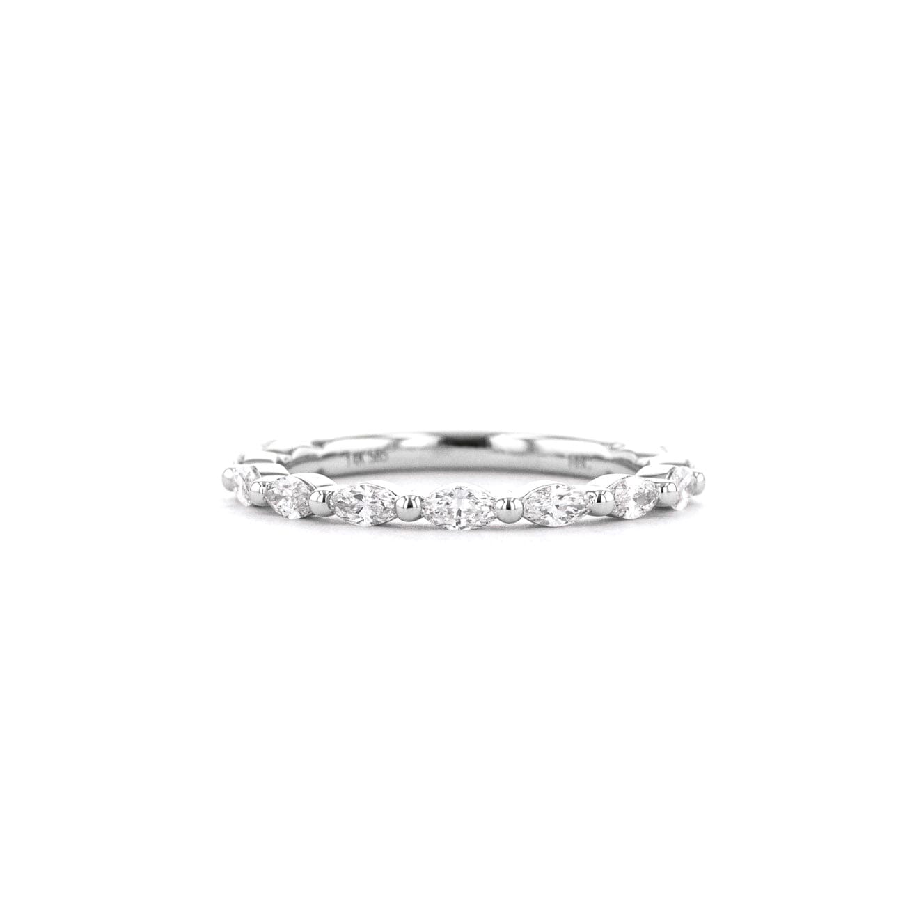 1.8mm Floating Marquise Band Rings Princess Bride Diamonds 