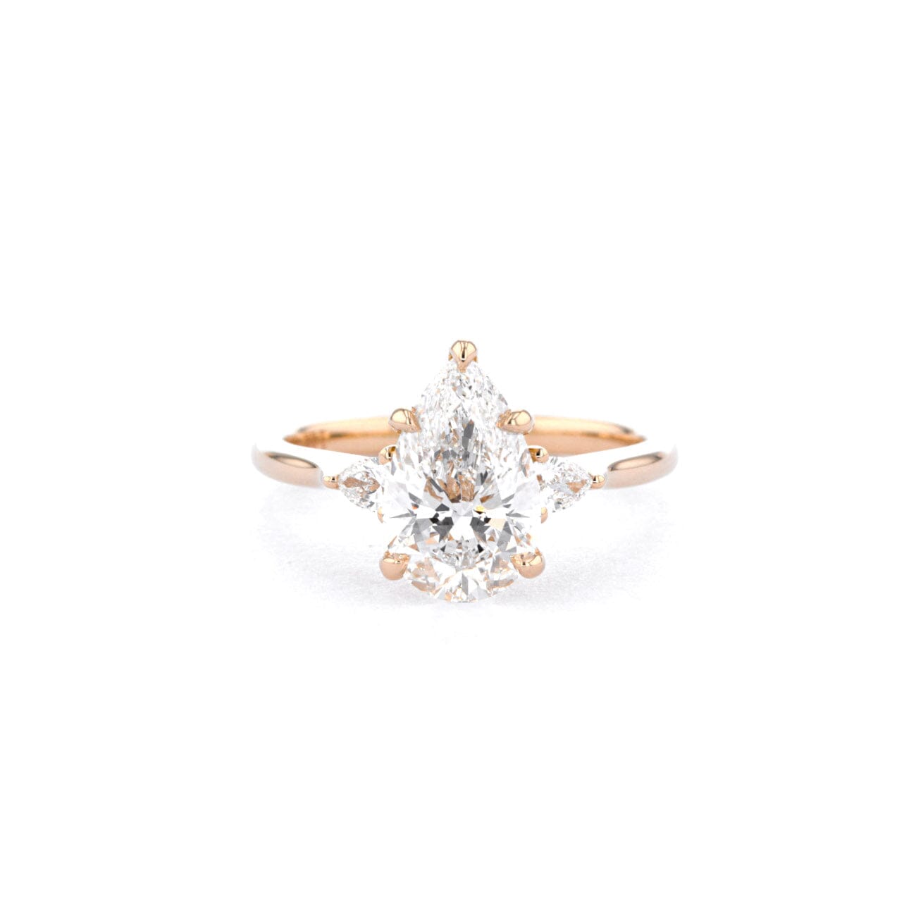 1.8mm Gracie Pear Engagement Rings Princess Bride Diamonds
