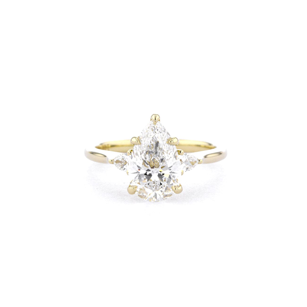 1.8mm Gracie Pear Engagement Rings Princess Bride Diamonds