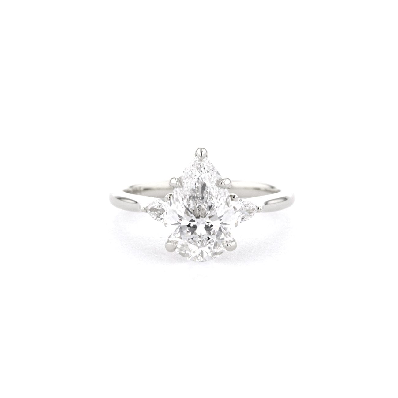 1.8mm Gracie Pear Engagement Rings Princess Bride Diamonds