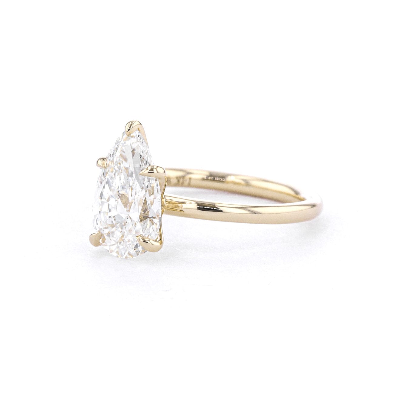 1.8mm Juliette Pear High Polish Engagement Rings Princess Bride Diamonds