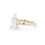 1.8mm Juliette Pear High Polish Engagement Rings Princess Bride Diamonds