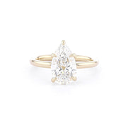 1.8mm Juliette Pear High Polish Engagement Rings Princess Bride Diamonds