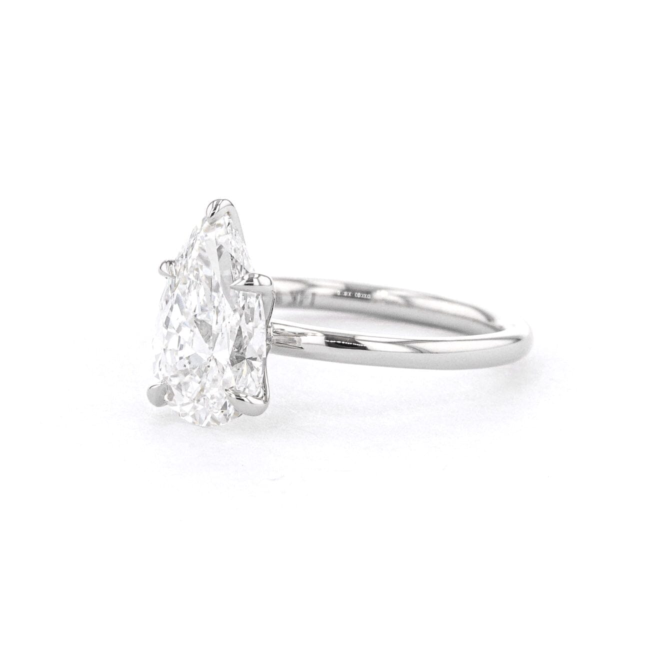 1.8mm Juliette Pear High Polish Engagement Rings Princess Bride Diamonds