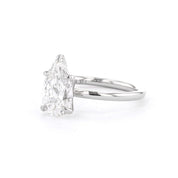 1.8mm Juliette Pear High Polish Engagement Rings Princess Bride Diamonds