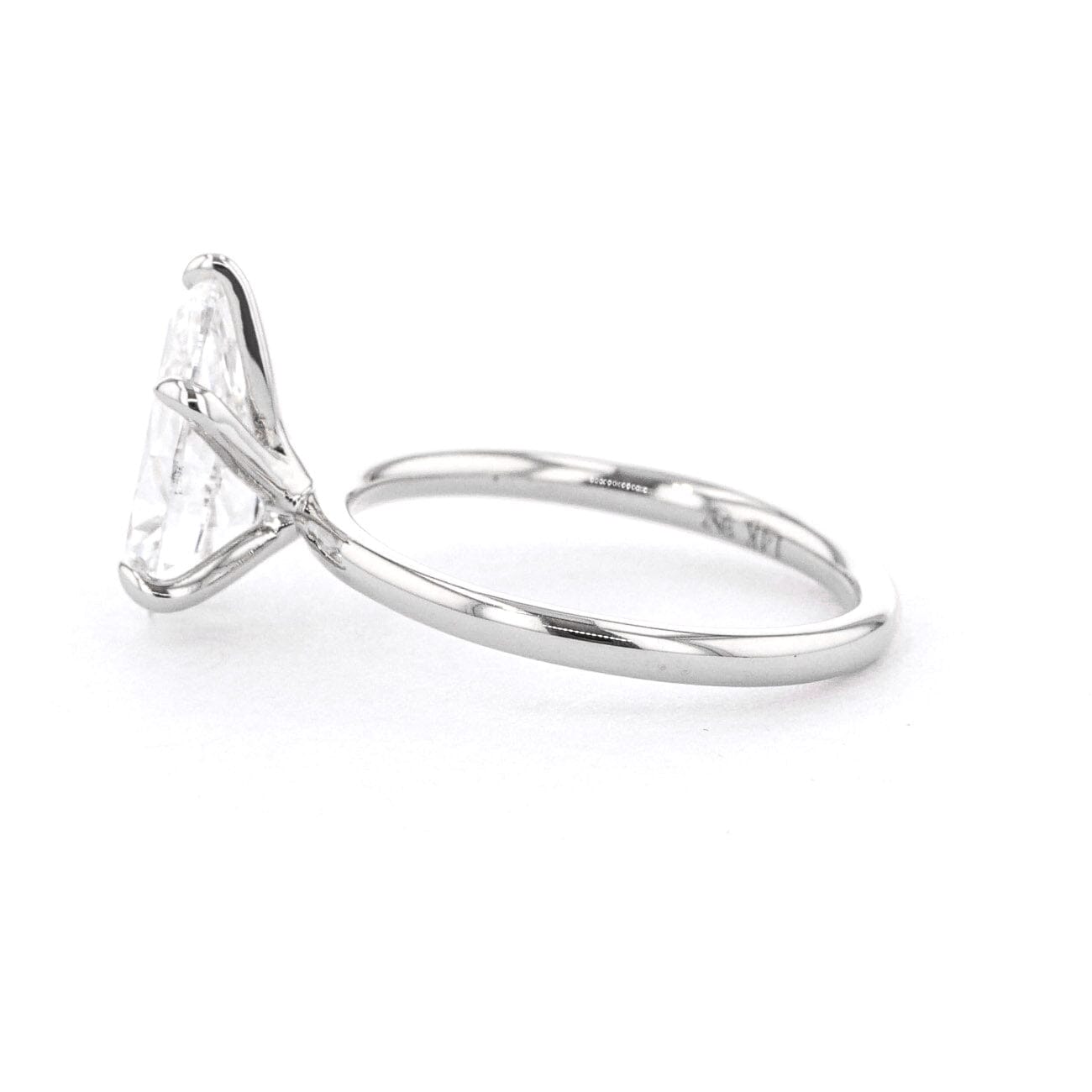 1.8mm Juliette Pear High Polish Engagement Rings Princess Bride Diamonds