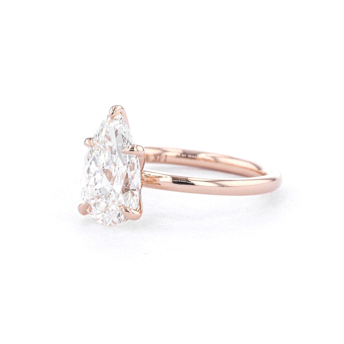 1.8mm Juliette Pear High Polish Engagement Rings Princess Bride Diamonds